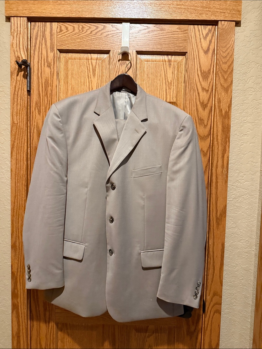 Men's Light Gray Single-Breasted Sport Coat